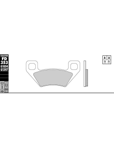 Plaquettes de frein GALFER G1054 organique semi métal FD353
