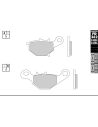 Plaquettes de frein GALFER G1054TT organique semi métal TT FD362