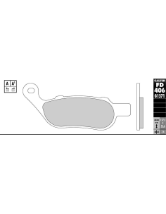 Plaquettes de frein GALFER G1371 sinter route FD406