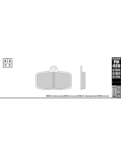 Plaquettes de frein GALFER G1054TT organique semi métal TT FD458