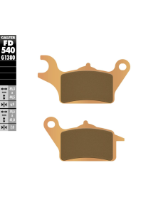 Plaquettes de frein GALFER G1380 sinter maxi scoot FD540