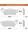 Plaquettes de frein MOTO MASTER métal fritté 400203 Road Pro Scooter