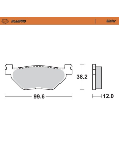Plaquettes de frein MOTO MASTER métal fritté 400303 Road Pro Scooter