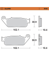 Plaquettes de frein MOTO MASTER métal fritté 400503 Road Pro Scooter