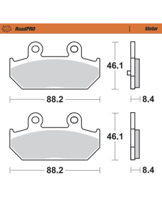 Plaquettes de frein MOTO MASTER métal fritté 400603 Road Pro Scooter