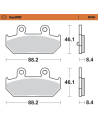Plaquettes de frein MOTO MASTER métal fritté 400603 Road Pro Scooter