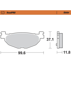 Plaquettes de frein MOTO MASTER métal fritté 400803 Road Pro Scooter