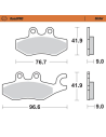 Plaquettes de frein MOTO MASTER métal fritté 400903 Road Pro Scooter