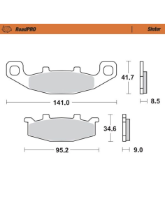 Plaquettes de frein MOTO MASTER métal fritté 402101 Road Pro Sinter