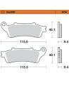 Plaquettes de frein MOTO MASTER métal fritté 404602 Road Pro Sinter