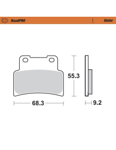 Plaquettes de frein MOTO MASTER métal fritté 407101 Road Pro Sinter