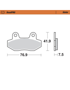 Plaquettes de frein MOTO MASTER métal fritté 410301 Road Pro Sinter