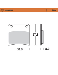 Plaquettes de frein MOTO MASTER métal fritté 410701 Road Pro Sinter