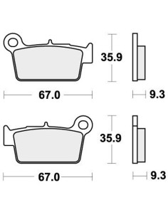 Plaquettes de frein arrière SBS 790 CS Sinter Carbone