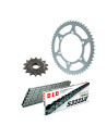 Kit chaine moto 15x48 532 DID - Couronne acier - DID532ZLV Noir-Noir - Suzuki 1100 GSX-R 1989