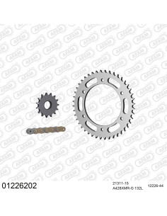 Kit chaine moto 15x44 428 AFAM - Couronne acier - 428 XMR-G - Yamaha 250 YBR 2007-2012