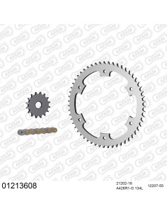 Kit chaine moto 16x55 428 AFAM - Couronne acier - Type de chaine au choix - Yamaha DT 125 R 1989-1992