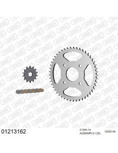 Kit chaine moto 14x49 428 AFAM - Couronne acier - 428 XMR-G - Yamaha SR 125 1999-2003