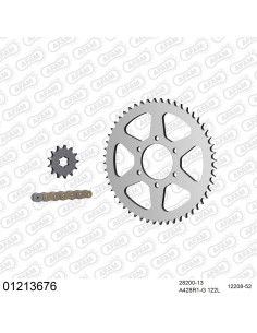 Kit chaine moto 13x52 428 AFAM - Couronne acier - Type de chaine au choix - Yamaha TY 125 1976-1989