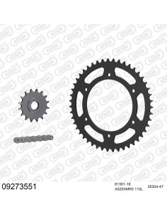 Kit chaine moto 16x47 520 AFAM - Couronne acier - Type de chaine au choix - BMW F 650 Strada / FUN 1993-2003