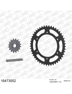Kit chaine moto 16x47 520 AFAM - Couronne acier - Type de chaine au choix - BMW G 650 GS 2008-2015