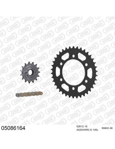 Kit chaine moto 15x38 520 AFAM - Couronne acier - 520 XHR2-G - Ducati 900 Monster 2002
