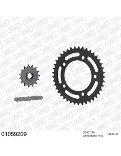 Kit chaine moto 15x41 520 AFAM - Couronne acier - Type de chaine au choix - Honda CB 500 X 2013-2018
