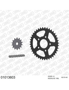 Kit chaine moto 14x40 520 AFAM - Couronne acier - 520 XLR2 - Honda CRM 125 1990-1994