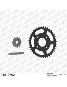 Kit chaine moto 13x40 520 AFAM - Couronne acier - 520 XLR2 - Honda MTX 125 R Rally 1986-1995