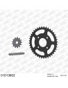 Kit chaine moto 13x40 520 AFAM - Couronne acier - 520 XLR2 - Honda MTX 125 R Rally 1986-1995