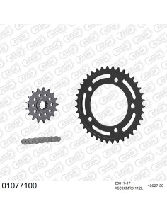 Kit chaine moto 17x39 520 AFAM - Couronne acier - Type de chaine au choix - Honda NC 750 Integra DCT 2014-2017