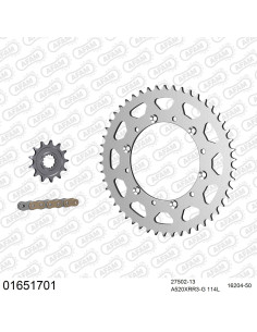 Kit chaine moto 13x50 520 AFAM - Couronne acier - Type de chaine au choix - Kawasaki KLX-R 450 2007-2021