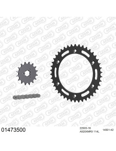 Kit chaine moto 16x42 520 AFAM - Couronne acier - Type de chaine au choix - Suzuki DR 650 RSE 1990-1996