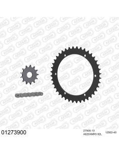 Kit chaine moto 13x40 520 AFAM - Couronne acier - Type de chaine au choix - Yamaha 660 Raptor 2001-2006