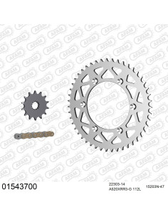 Kit chaine moto 14x47 520 AFAM - Couronne alu - Type de chaine au choix - Suzuki DR-Z 400 E 2000-2007