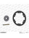Kit chaine moto 17x45 525 AFAM - Couronne acier - Type de chaine au choix - Aprilia ETV 1000 Caponord 2001-2008