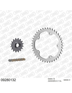 Kit chaine moto 16x41 525 AFAM - Couronne acier - 525 XSR2-G - MV Agusta Brutale 800 2012-2022