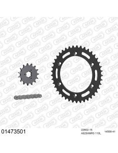 Kit chaine moto 15x41 525 AFAM - Couronne acier - Type de chaine au choix - Suzuki DR 650 SE 1996-2006