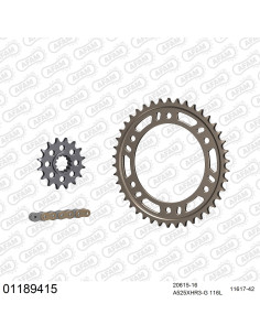Kit chaine moto 16x42 525 AFAM - Couronne alu - Type de chaine au choix - Honda CBR1000 S SP 2014-2016