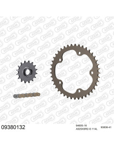 Kit chaine moto 16x41 525 AFAM - Couronne alu - 525 XSR2-G - MV Agusta Brutale 800 2012-2022