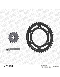 Kit chaine moto 16x44 530 AFAM - Couronne acier - Type de chaine au choix - Yamaha FZX 700 1986-1987