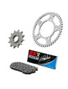 Kit chaine moto 13x69 428 EK CHAIN - Couronne acier - DEH - Aprilia RX 125 2018 - 2025