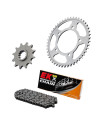 Kit chaine moto 14x44 525 EK CHAIN - Couronne acier - H - Benelli TRK 502 2018 - 2025