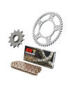 Kit chaine moto 15x43 520 EK CHAIN - Couronne acier - MVXZ2 - Ducati Monster 2021 - 2025
