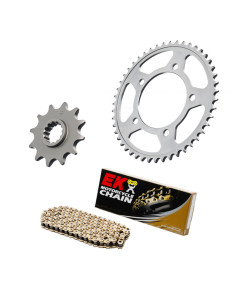 Kit chaine moto 14x52 428 EK CHAIN - Couronne acier - SHDR - Yamaha R125 2024 - 2025 - YZF-R125 2019 - 2023