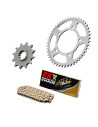 Kit chaine moto 14x45 428 EK CHAIN - Couronne acier - SHDR - Yamaha YBR 125 2001 - 2017