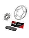 Kit chaine moto 13x42 428 EK CHAIN - Couronne acier - SR - Mash Seventy Five 2015 - 2017