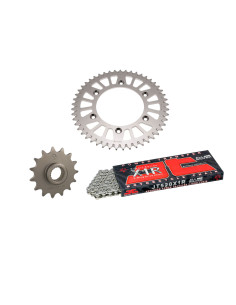 Kit chaine moto 15x48 520 JT - Couronne acier - 520 X1R - Suzuki 750 DR S 1988
