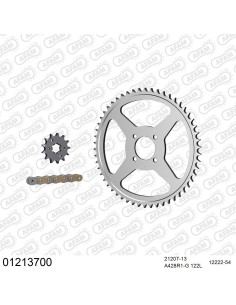 Kit chaine moto 13x54 428 AFAM - Couronne acier - Type de chaine au choix - Yamaha TT 125 R Grandes Roues 2000-2001