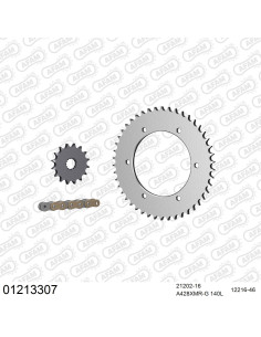 Kit chaine moto 16x46 428 AFAM - Couronne acier - Type de chaine au choix - Yamaha TZR 125 R Japon 1993-1995
